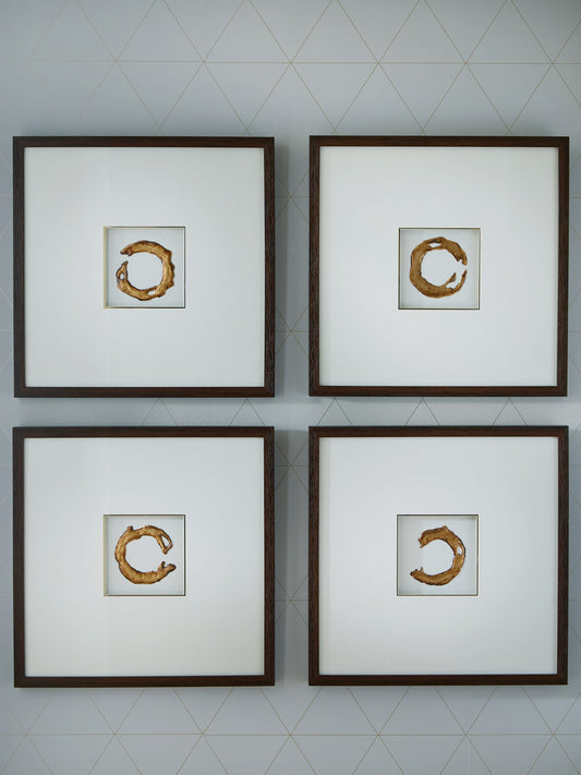Stuart Furniture Outlet - Ashley Furniture - Dallbourne Wall Decor - Wall Art Set (4/CN) / White/Gold Finish - A8000491