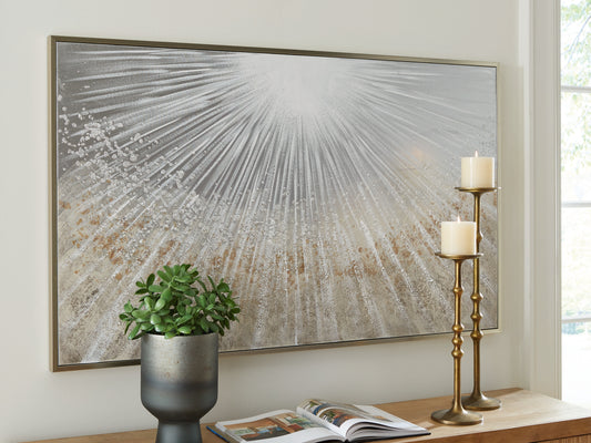 Stuart Furniture Outlet - Ashley Furniture - Waldard Wall Decor - Wall Art / Gray/Taupe/White - A8000501