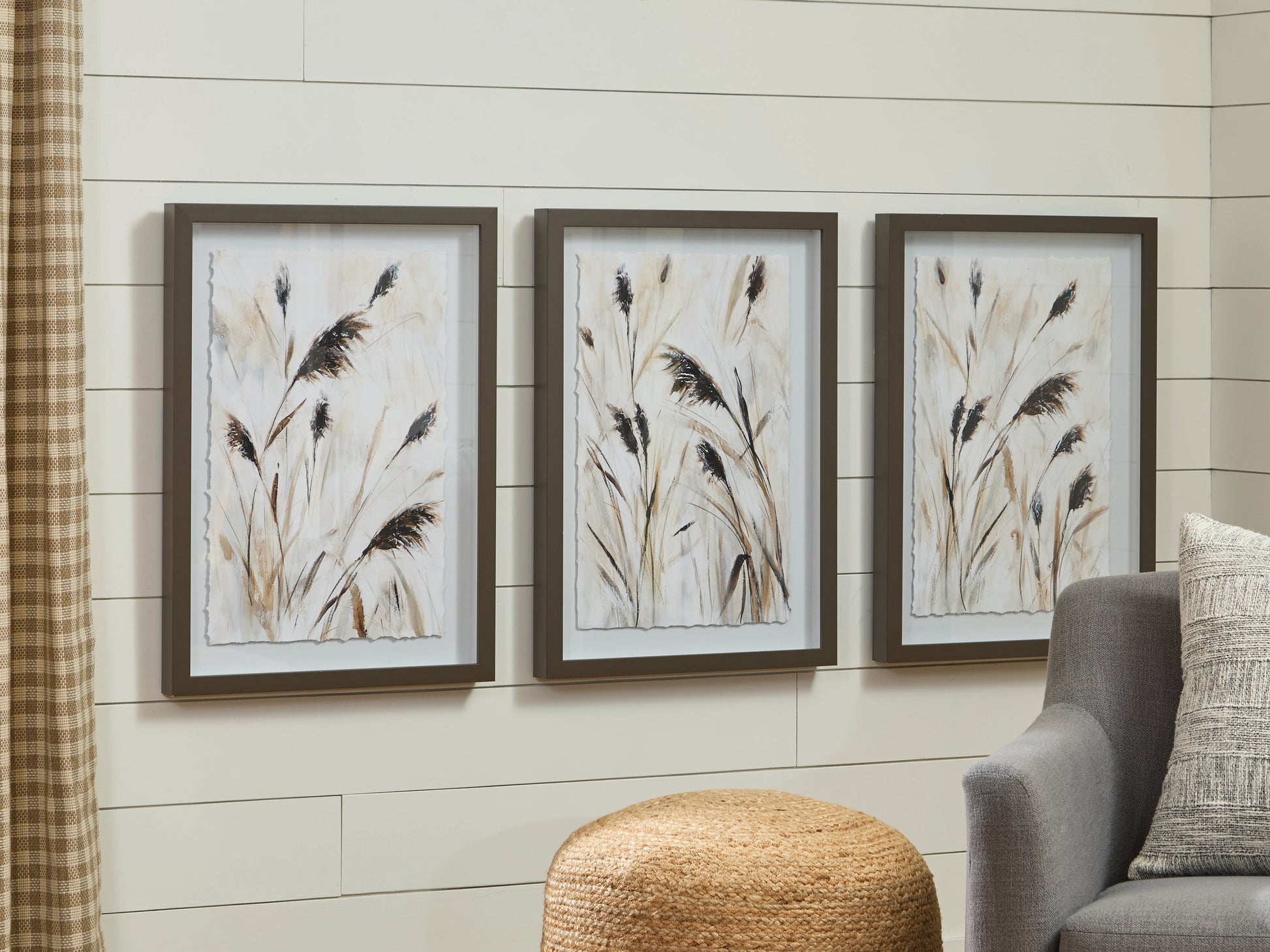 Stuart Furniture Outlet - Ashley Furniture - Honslow Wall Decor - Wall Art Set (3/CN) / Brown/Black/White - A8000506