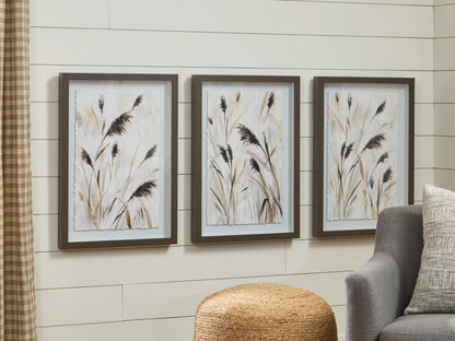 Stuart Furniture Outlet - Ashley Furniture - Honslow Wall Decor - Wall Art Set (3/CN) / Brown/Black/White - A8000506