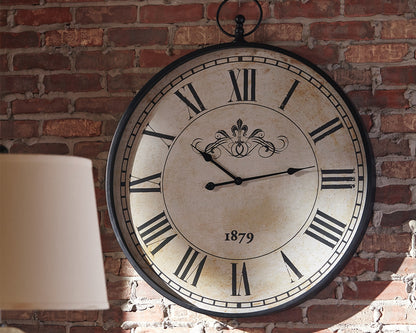 Stuart Furniture Outlet - Ashley Furniture - Augustina Wall Decor - Wall Clock / Antique Black - A8010110