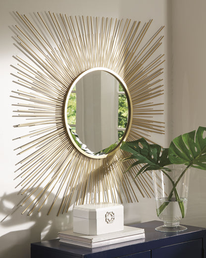 Stuart Furniture Outlet - Ashley Furniture - Elspeth Mirror - Accent Mirror / Gold Finish - A8010124