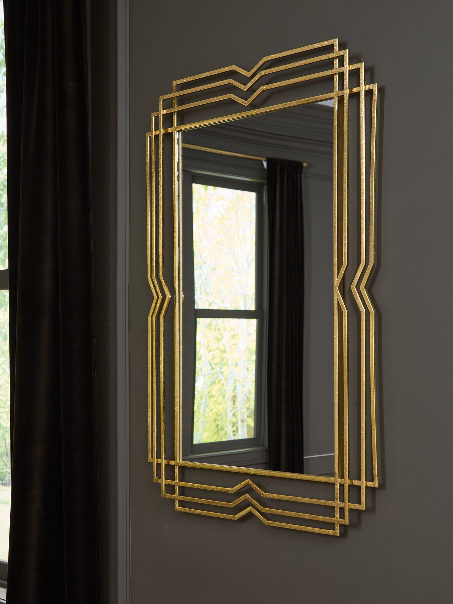 Stuart Furniture Outlet - Ashley Furniture - Claybrook Mirror - Accent Mirror / Gold Finish - A8010349