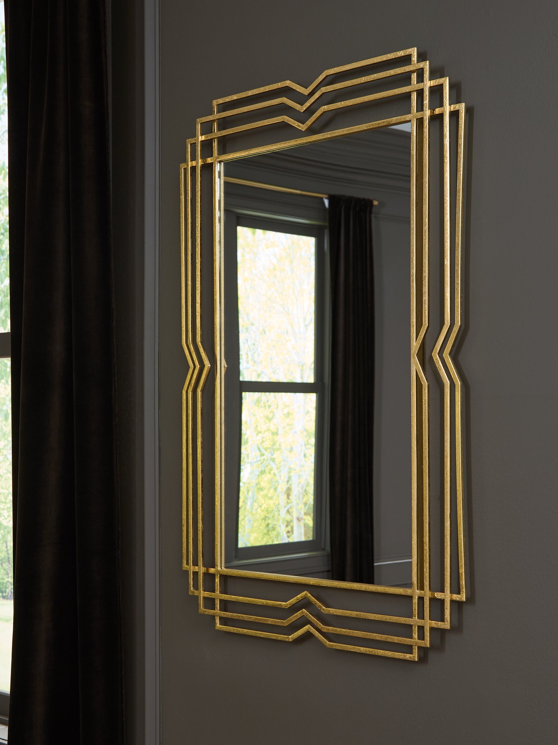 Stuart Furniture Outlet - Ashley Furniture - Claybrook Mirror - Accent Mirror / Gold Finish - A8010349
