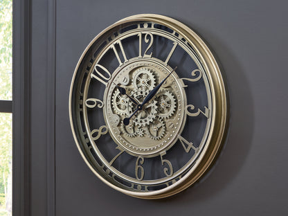 Stuart Furniture Outlet - Ashley Furniture - Gilover Wall Decor - Wall Clock / Champagne Finish - A8010386