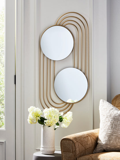 Stuart Furniture Outlet - Ashley Furniture - Warrenley Mirror - Accent Mirror / Gold Finish - A8010401