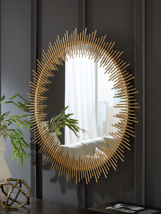Stuart Furniture Outlet - Ashley Furniture - Wainport Mirror - Accent Mirror / Gold Finish - A8010405
