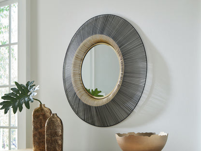Stuart Furniture Outlet - Ashley Furniture - Dallmen Mirror - Accent Mirror / Black/Gold Finish - A8010407