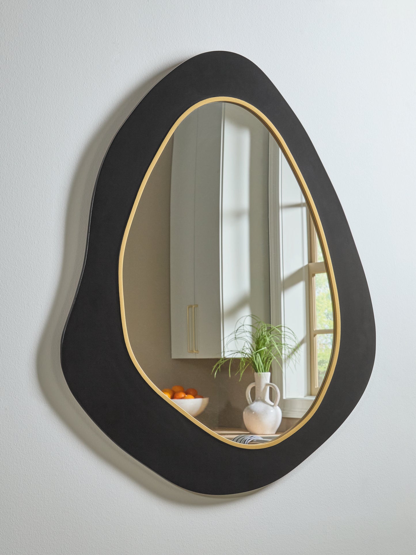 Stuart Furniture Outlet - Ashley Furniture - Kierlock Mirror - Accent Mirror / Black/Gold Finish - A8010414