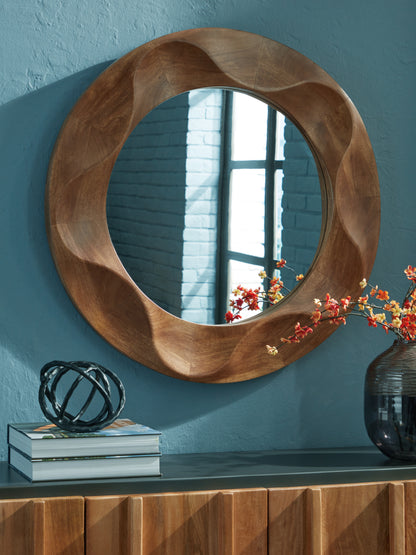 Stuart Furniture Outlet - Ashley Furniture - Aajon Mirror - Accent Mirror / Brown - A8010427