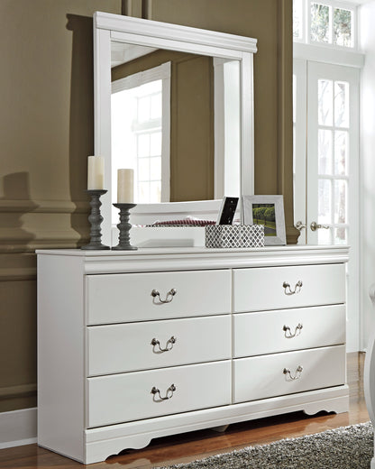 Stuart Furniture Outlet - Ashley Furniture - Anarasia Bedroom - Dresser and Mirror / White - B129B3