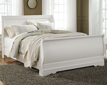 Stuart Furniture Outlet - Ashley Furniture - Anarasia Bedroom - Queen Sleigh Bed / White - B129B4