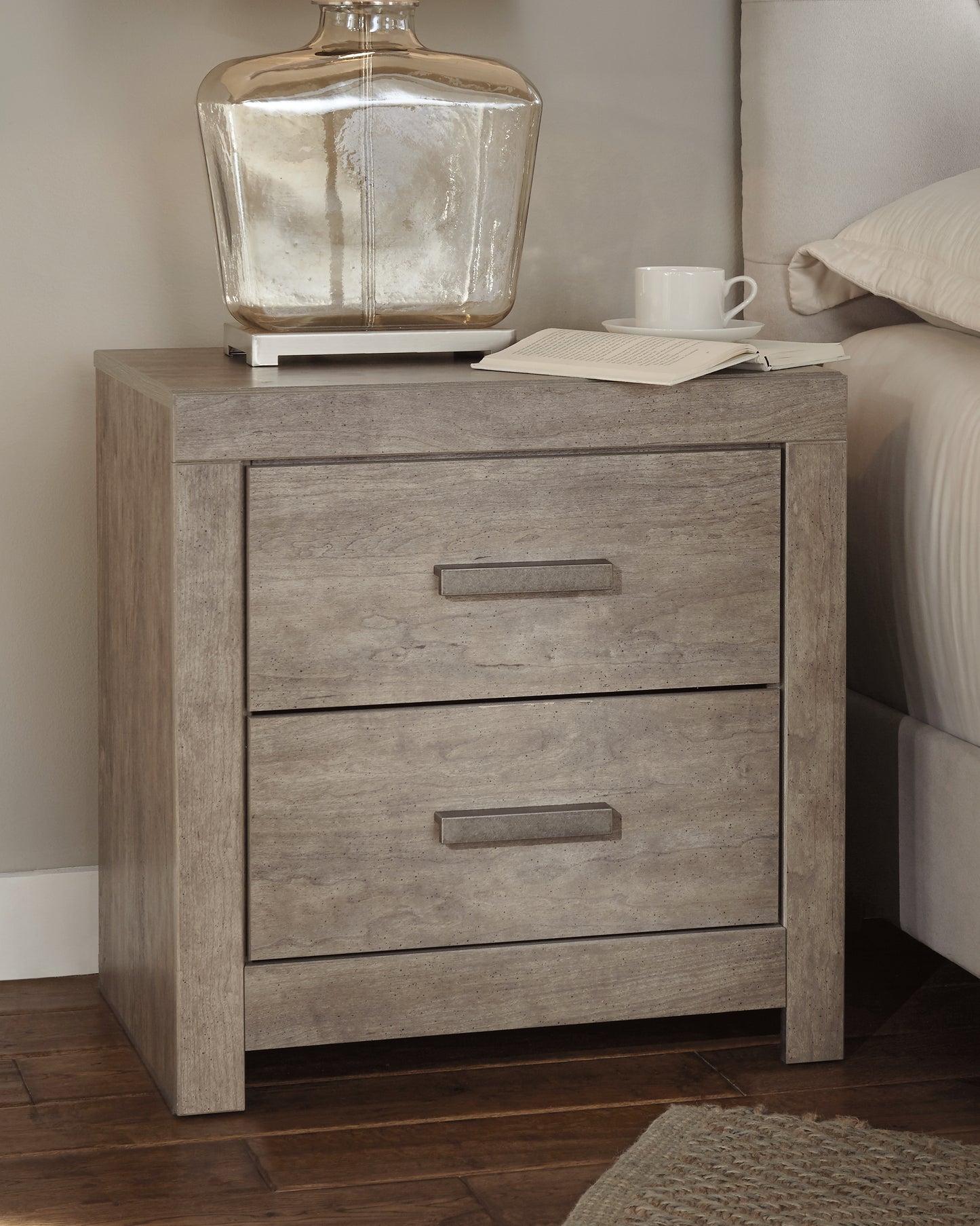 Stuart Furniture Outlet - Ashley Furniture - Culverbach Bedroom - Two Drawer Night Stand / Gray - B070-92