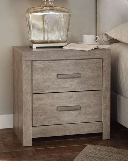 Stuart Furniture Outlet - Ashley Furniture - Culverbach Bedroom - Two Drawer Night Stand / Gray - B070-92