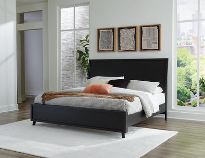 Stuart Furniture Outlet - Ashley Furniture - Danziar Bedroom - King Panel Bed / Black - B1013B7