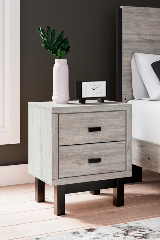 Stuart Furniture Outlet - Ashley Furniture - Vessalli Bedroom - Two Drawer Night Stand / Two-tone - B1036-92