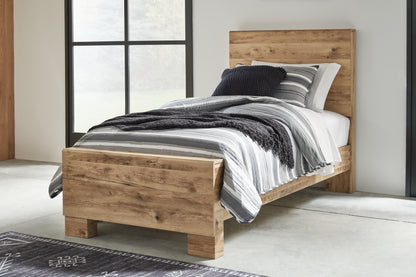 Stuart Furniture Outlet - Ashley Furniture - Hyanna Bedroom - Twin Panel Bed / Tan Brown - B1050B20