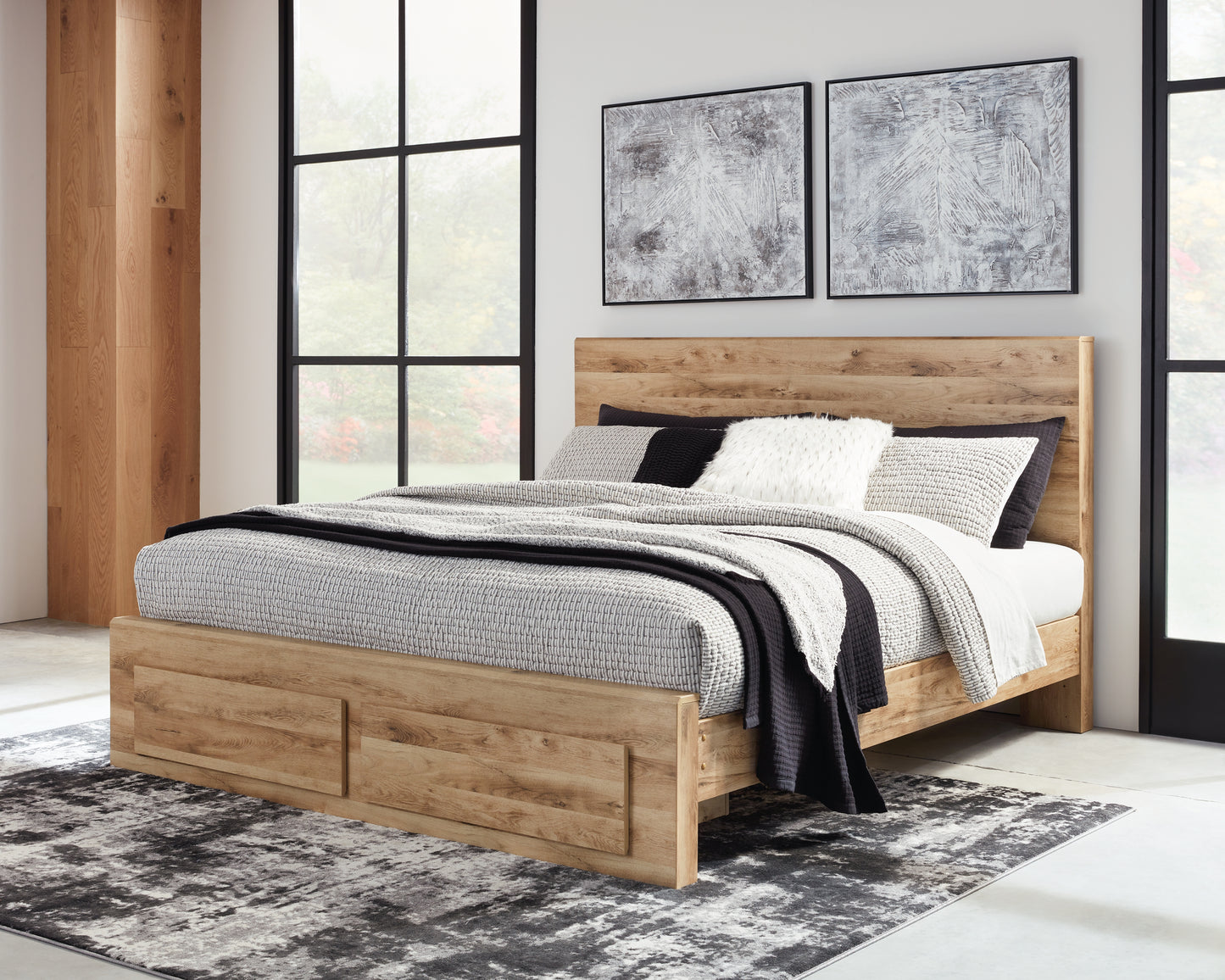 Stuart Furniture Outlet - Ashley Furniture - Hyanna Bedroom - King Panel Storage Bed / Tan Brown - B1050B11