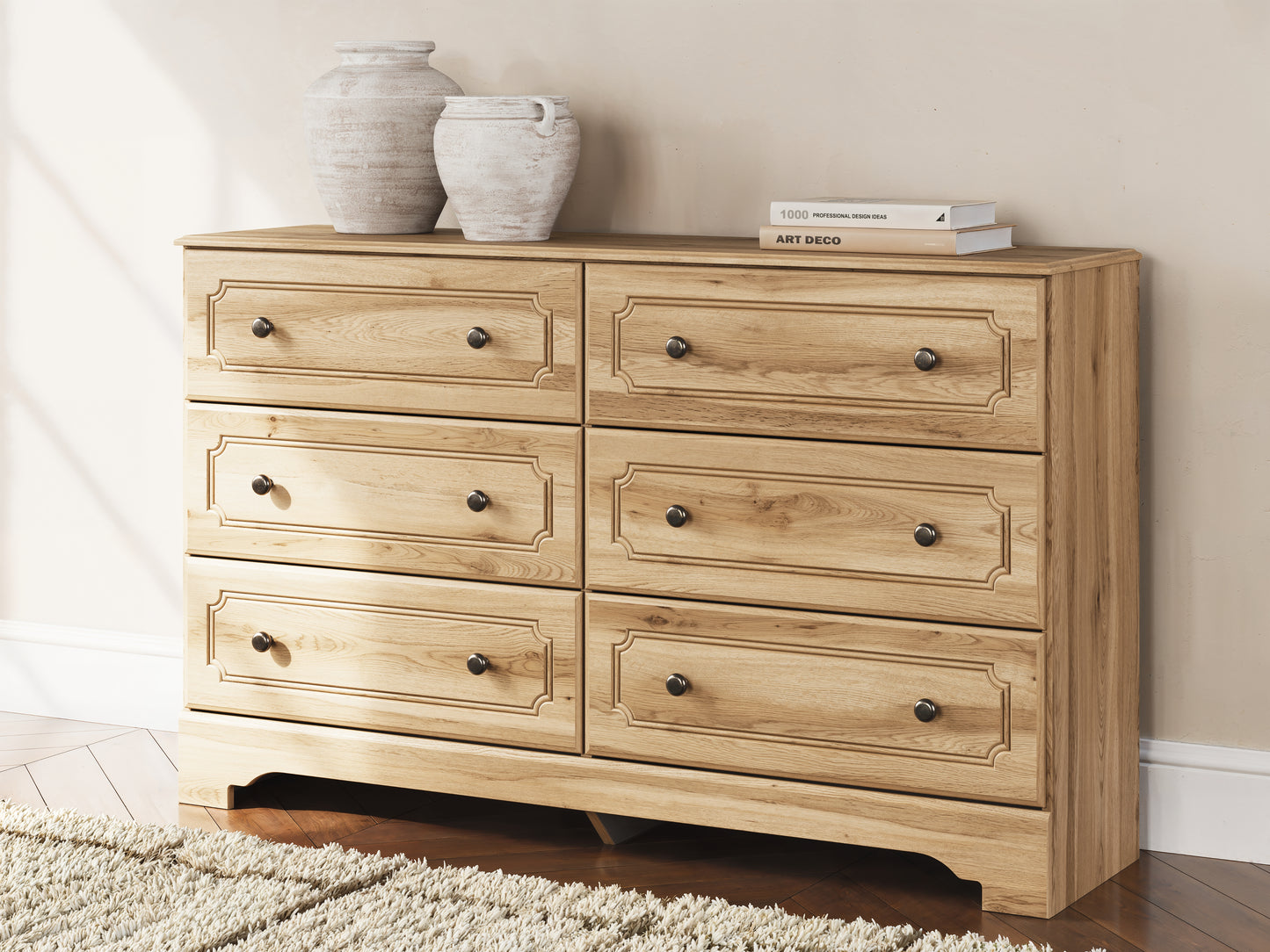 Stuart Furniture Outlet - Ashley Furniture - Aleaport Bedroom - Six Drawer Dresser / Warm Brown - PCB1075-31