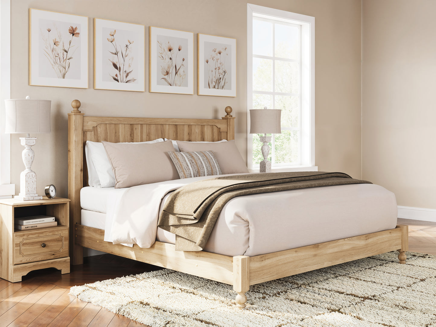 Stuart Furniture Outlet - Ashley Furniture - Aleaport Bedroom - King Panel Bed / Warm Brown - PCB1075B8