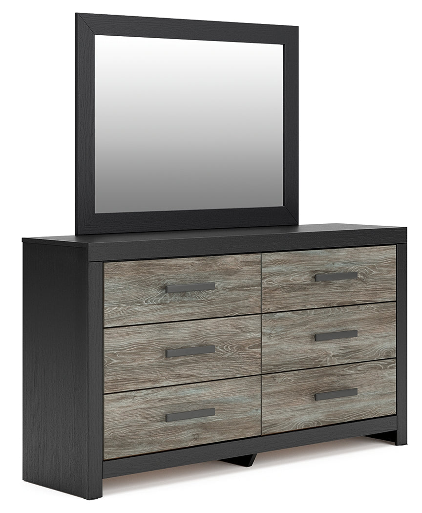 Stuart Furniture Outlet - Ashley Furniture - Broachmyn Bedroom - Dresser and Mirror / Black/Gray - PCB1118B1