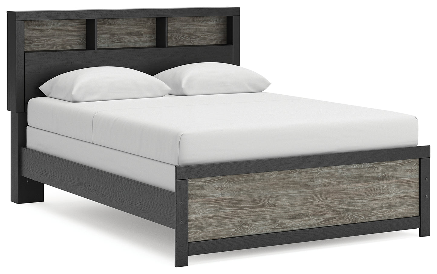 Stuart Furniture Outlet - Ashley Furniture - Broachmyn Bedroom - Queen Bookcase Bed / Black/Gray - PCB1118B2