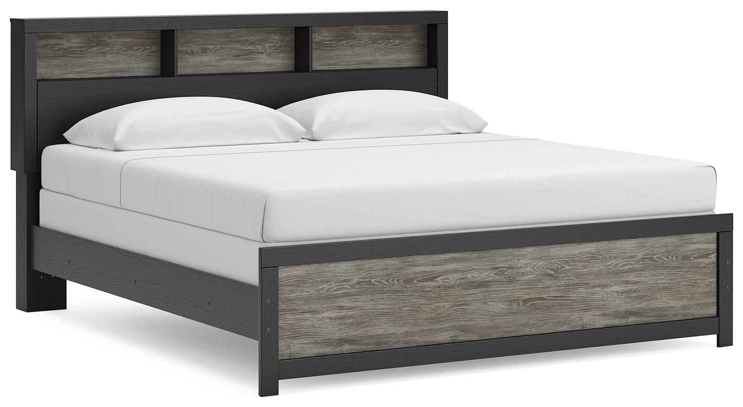 Stuart Furniture Outlet - Ashley Furniture - Broachmyn Bedroom - King Bookcase Bed / Black/Gray - PCB1118B6