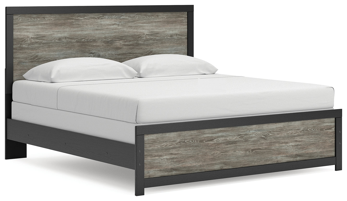 Stuart Furniture Outlet - Ashley Furniture - Broachmyn Bedroom - King Panel Bed / Black/Gray - PCB1118B7