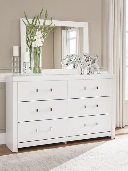 Stuart Furniture Outlet - Ashley Furniture - Maeling Bedroom - Dresser and Mirror / White - PCB1119B1