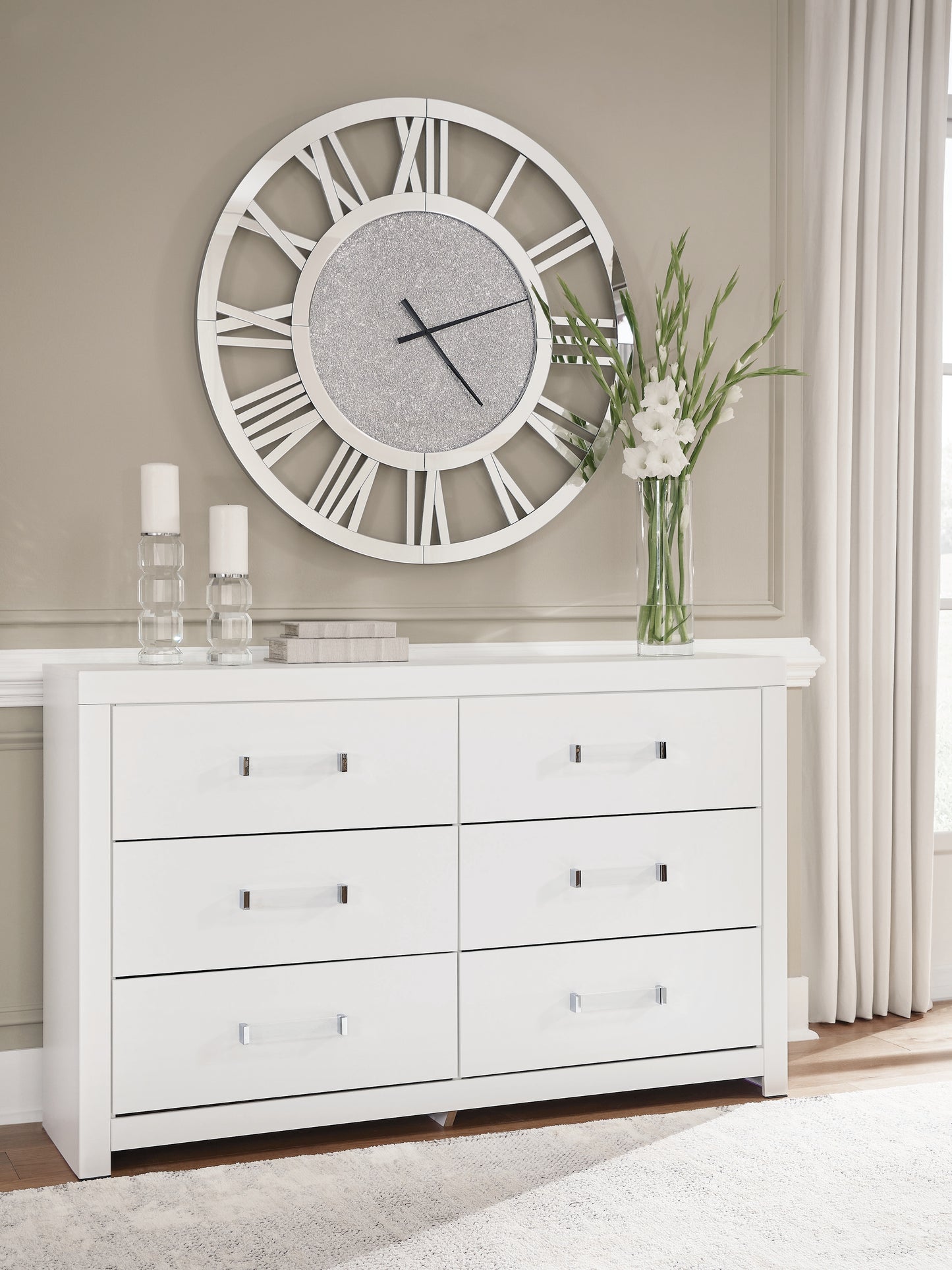 Stuart Furniture Outlet - Ashley Furniture - Maeling Bedroom - Six Drawer Dresser / White - PCB1119-31