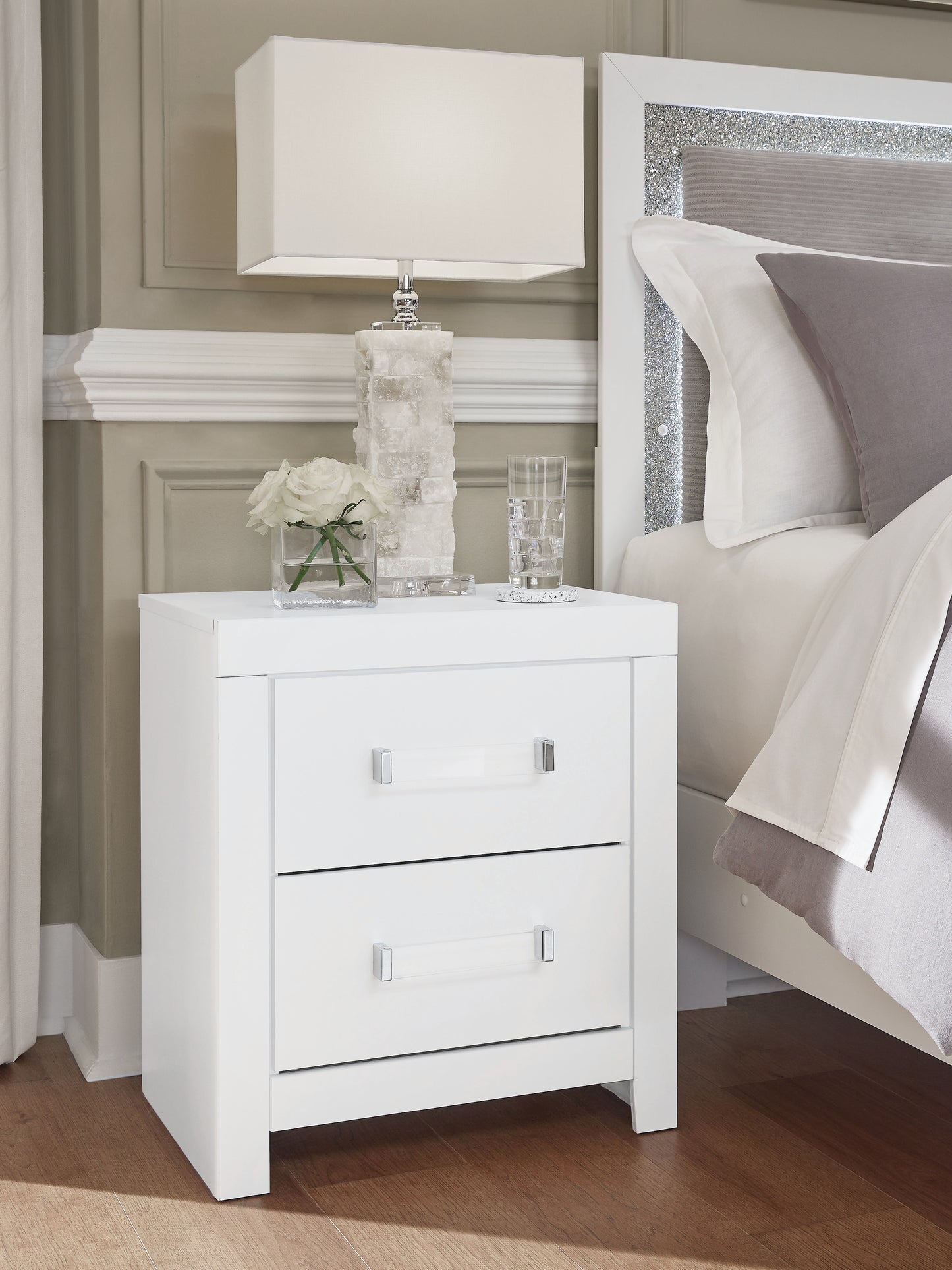 Stuart Furniture Outlet - Ashley Furniture - Maeling Bedroom - Two Drawer Night Stand - PCB1119-92