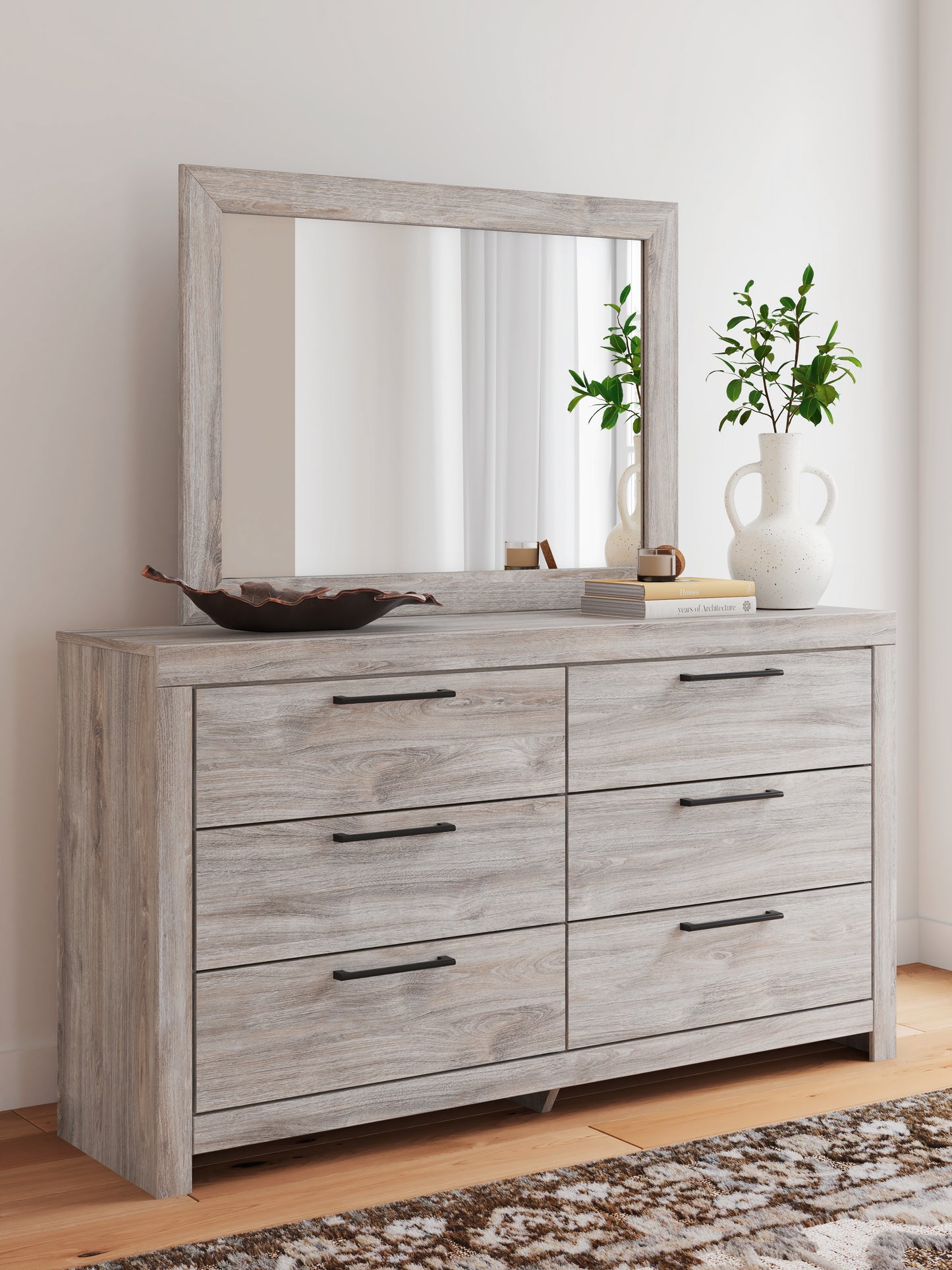 Stuart Furniture Outlet - Ashley Furniture - Broachmyn Bedroom - Dresser and Mirror / Gray - PCB1120B1