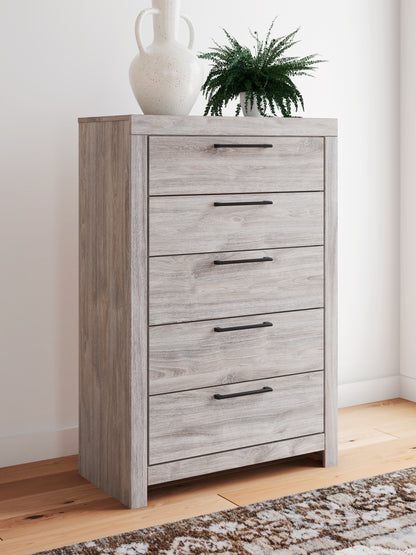 Stuart Furniture Outlet - Ashley Furniture - Broachmyn Bedroom - Five Drawer Chest / Gray - PCB1120-46