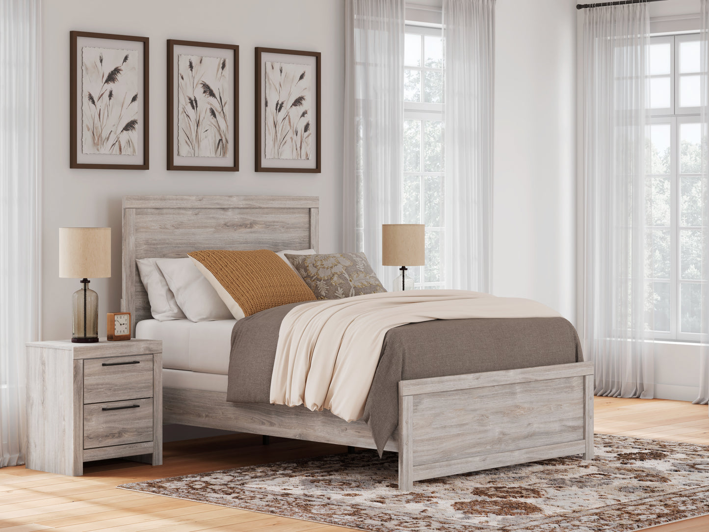 Stuart Furniture Outlet - Ashley Furniture - Broachmyn Bedroom - Full Panel Bed / Gray - PCB1120B9