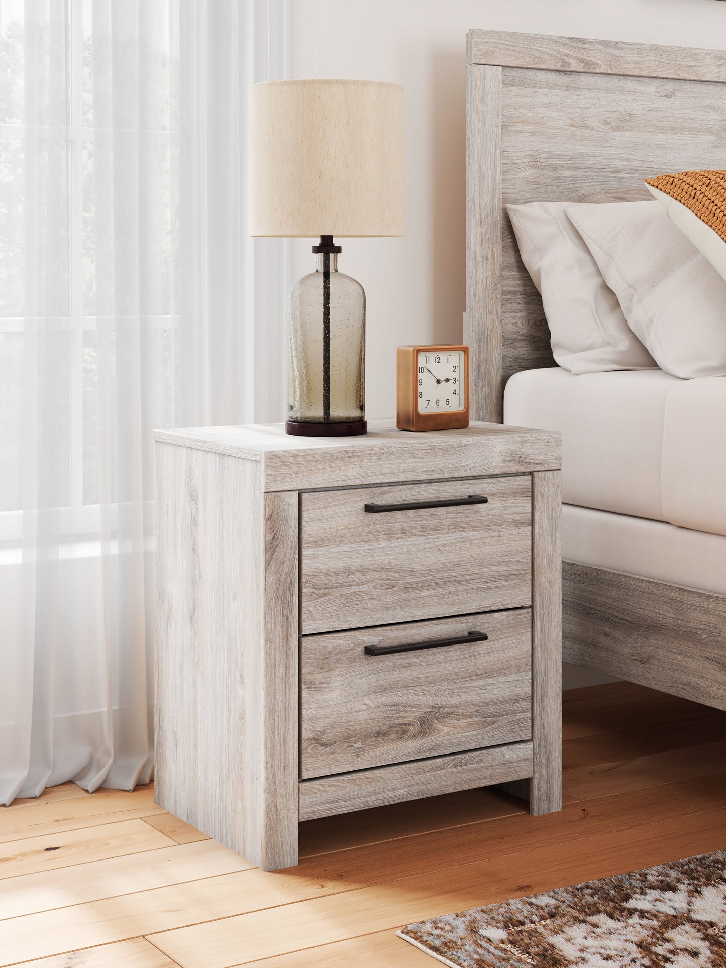 Stuart Furniture Outlet - Ashley Furniture - Broachmyn Bedroom - Two Drawer Night Stand / Gray - PCB1120-92