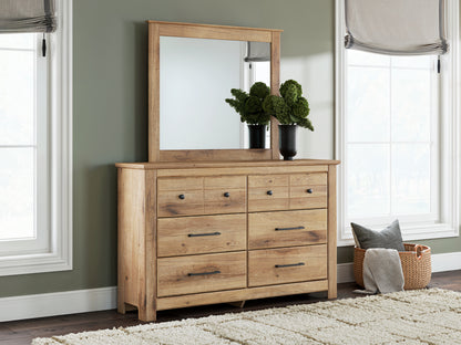 Stuart Furniture Outlet - Ashley Furniture - Makidern Bedroom - Dresser and Mirror / Tan - PCB1170B1