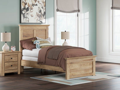 Stuart Furniture Outlet - Ashley Furniture - Makidern Bedroom - Twin Panel Bed / Tan - PCB1170B18