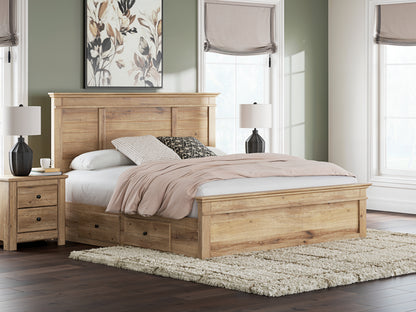 Stuart Furniture Outlet - Ashley Furniture - Makidern Bedroom - King Panel Storage Bed / Tan - PCB1170B17