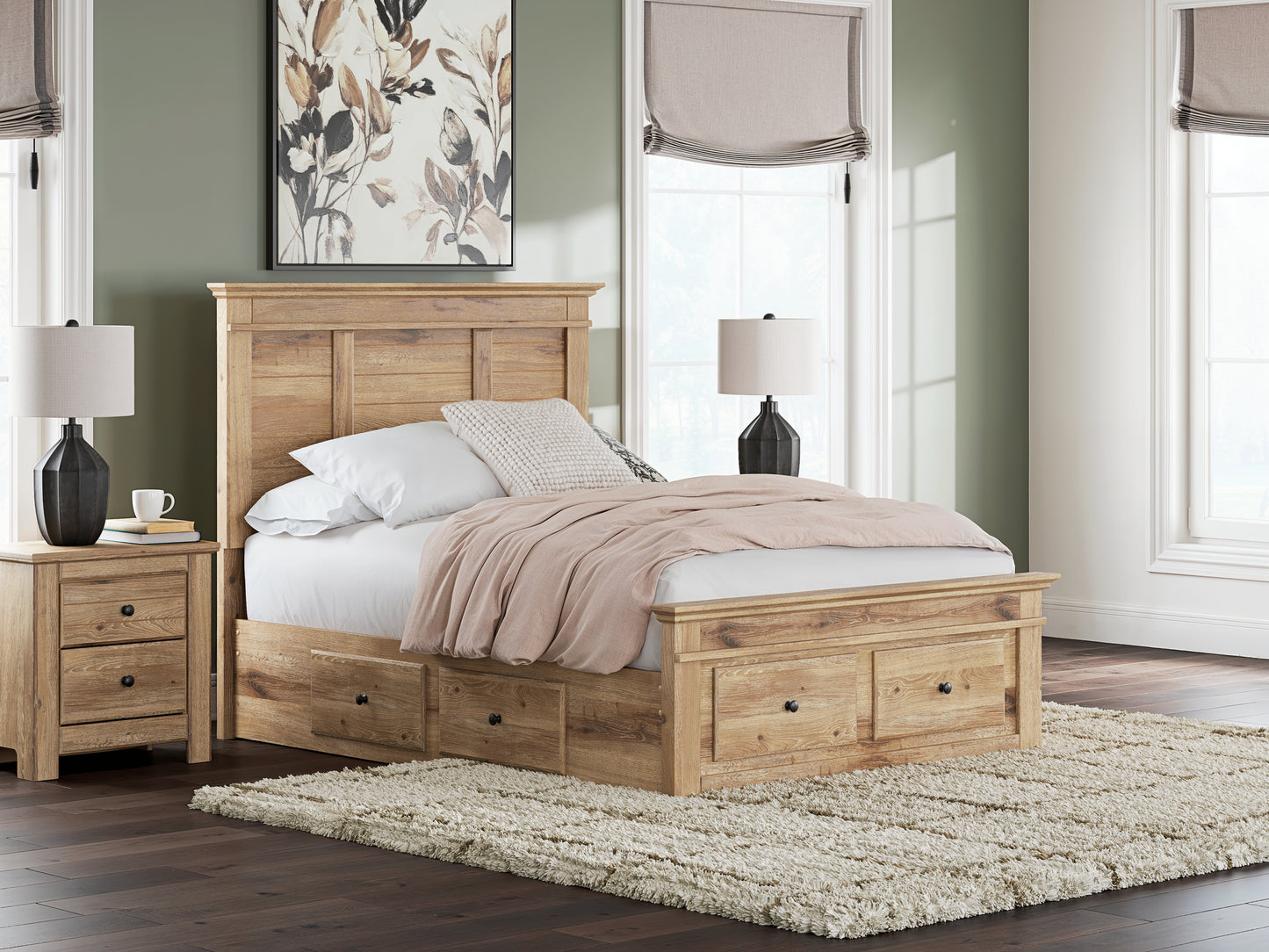 Stuart Furniture Outlet - Ashley Furniture - Makidern Bedroom - Full Panel Storage Bed / Tan - PCB1170B39