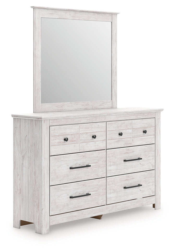 Stuart Furniture Outlet - Ashley Furniture - Makidern Bedroom - Dresser and Mirror / Whitewash - PCB1171B1