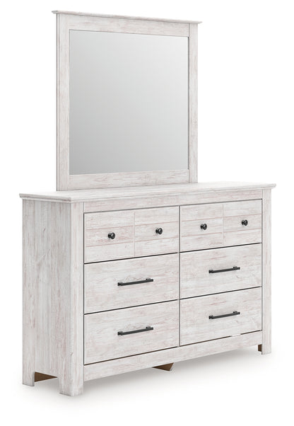 Stuart Furniture Outlet - Ashley Furniture - Makidern Bedroom - Dresser and Mirror / Whitewash - PCB1171B1