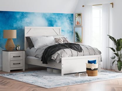 Stuart Furniture Outlet - Ashley Furniture - Gerridan Bedroom - Full Panel Bed / White/Gray - B1190B4