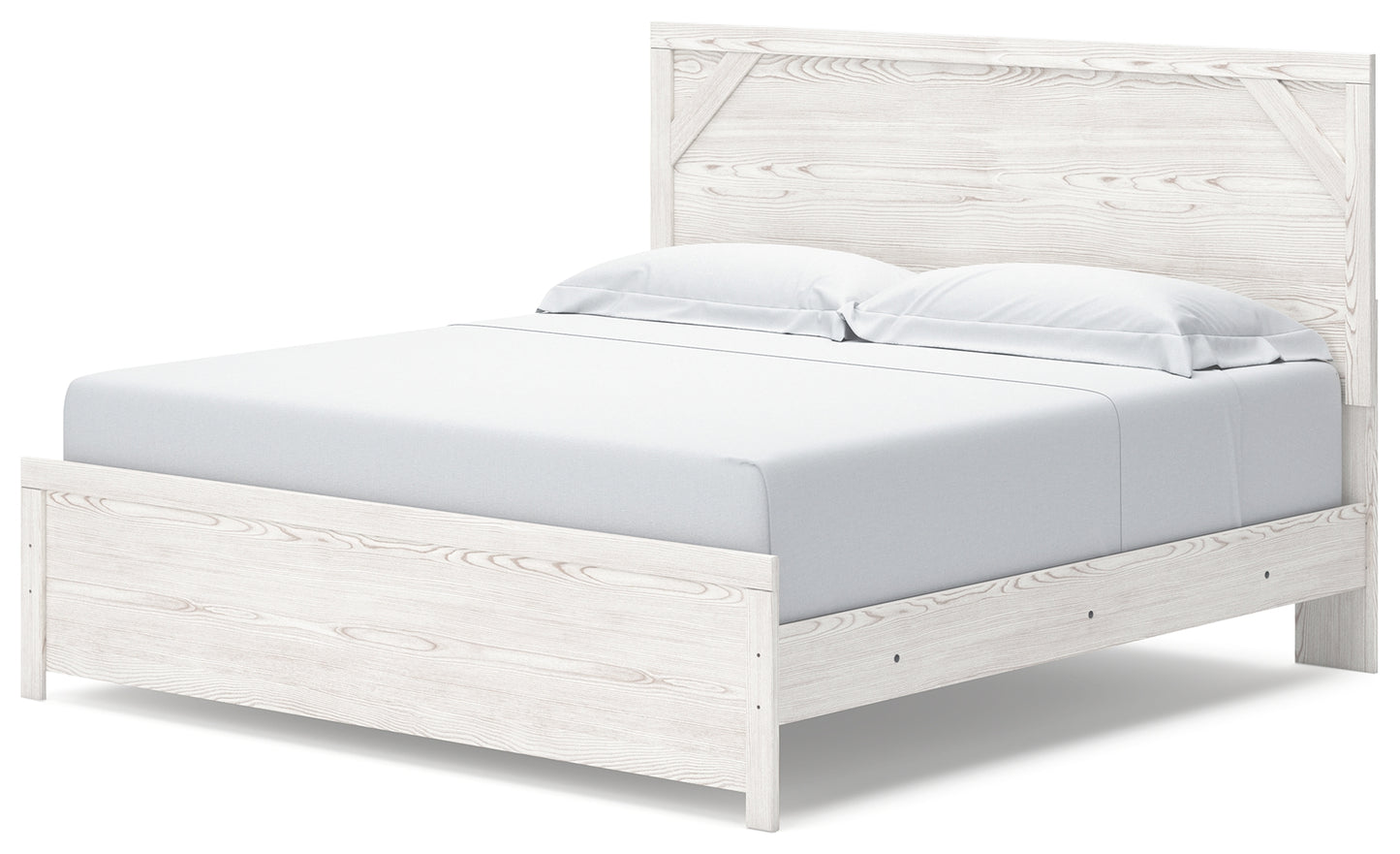 Stuart Furniture Outlet - Ashley Furniture - Gerridan Bedroom - King Panel Bed / White/Gray - B1190B3