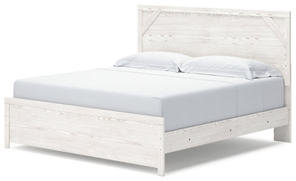 Stuart Furniture Outlet - Ashley Furniture - Gerridan Bedroom - King Panel Bed / White/Gray - B1190B3