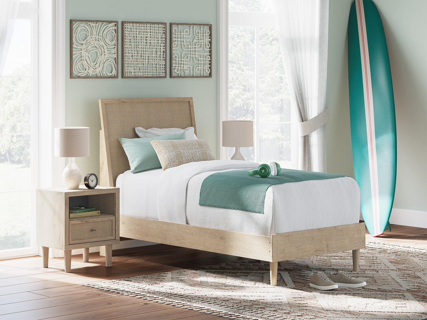 Stuart Furniture Outlet - Ashley Furniture - Cielden Bedroom - Twin Panel Bed / Two-tone - B1199B18