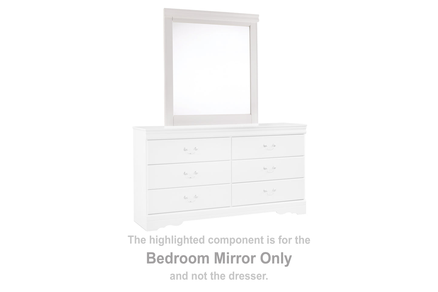 Stuart Furniture Outlet - Ashley Furniture - Anarasia Bedroom - Bedroom Mirror / White - B129-36