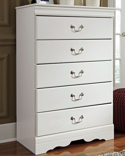 Stuart Furniture Outlet - Ashley Furniture - Anarasia Bedroom - Full Sleigh Bed / White - B129B2