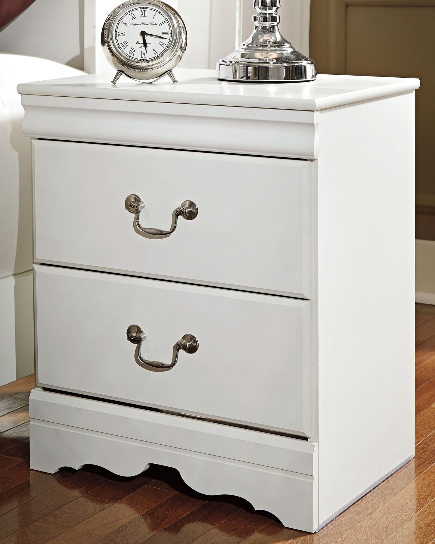Stuart Furniture Outlet - Ashley Furniture - Anarasia Bedroom - Two Drawer Night Stand / White - B129-92