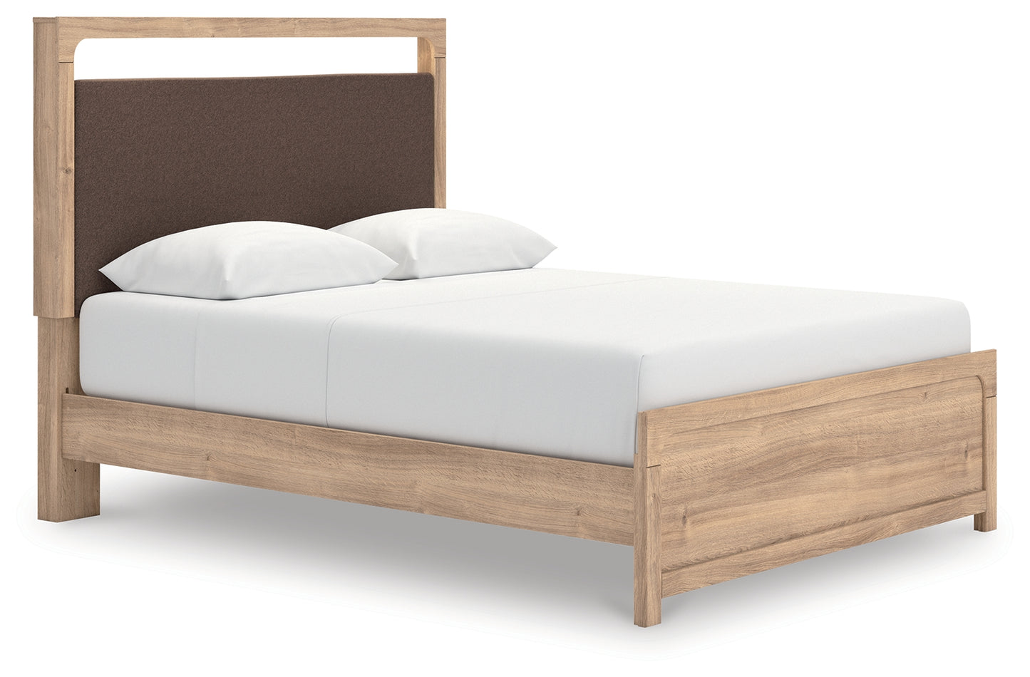 Stuart Furniture Outlet - Ashley Furniture - Kinlanni Bedroom - Queen Upholstered Platform Bed / Tan - PCB1360B10