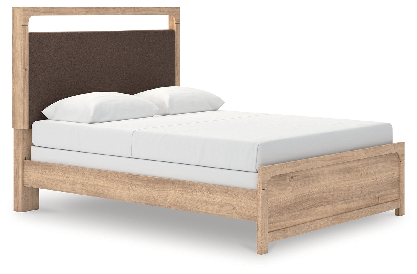 Stuart Furniture Outlet - Ashley Furniture - Kinlanni Bedroom - Queen Upholstered Panel Bed / Tan - PCB1360B4